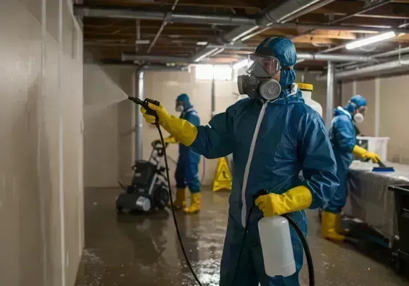 Basement Sanitization and Antimicrobial Treatment process in Marlton, NJ